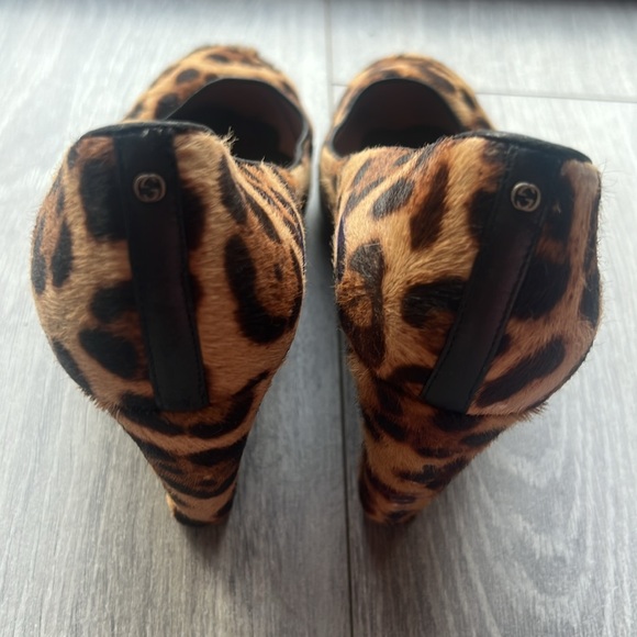 Gucci cheetah-print wedges - size 39 or US 9 - Picture 3 of 7